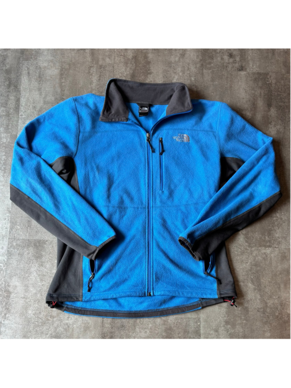 North Face Summit Series Fleece Full Zip Sweater Mens Large Blue